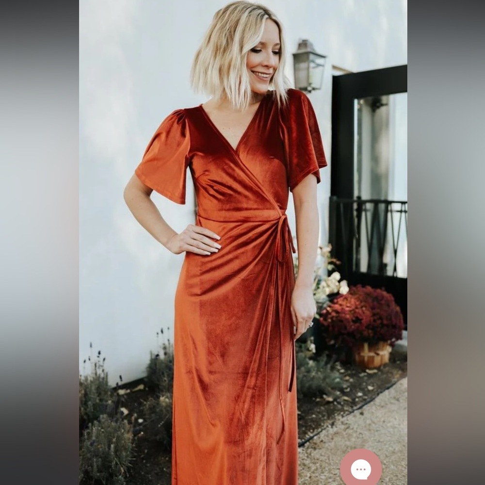 NWT Baltic Born Meghan Velvet Wrap Maxi Dress